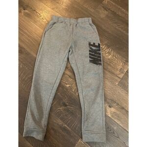 Nike Kids Gray Dri Fit Jogger Pants Size M Athletic Activewear